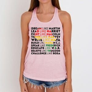 African American Black History Historical Figures Women's Knotted Racerback Tank