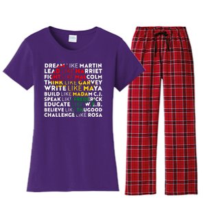 African American Black History Historical Figures Women's Flannel Pajama Set