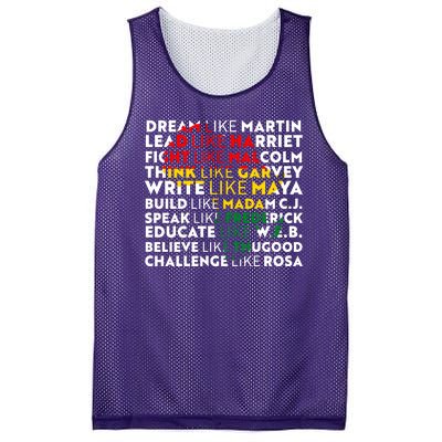 African American Black History Historical Figures Mesh Reversible Basketball Jersey Tank