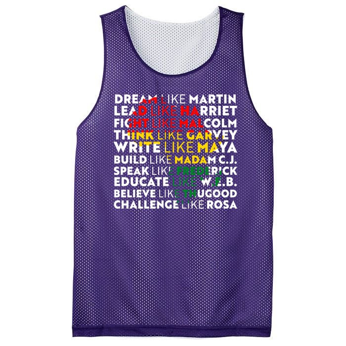 African American Black History Historical Figures Mesh Reversible Basketball Jersey Tank