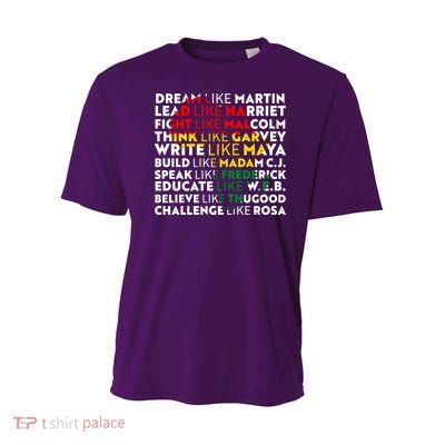 African American Black History Historical Figures Youth Performance Sprint T-Shirt