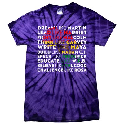 African American Black History Historical Figures Tie-Dye T-Shirt