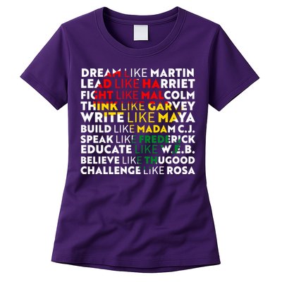 African American Black History Historical Figures Womens T-Shirt