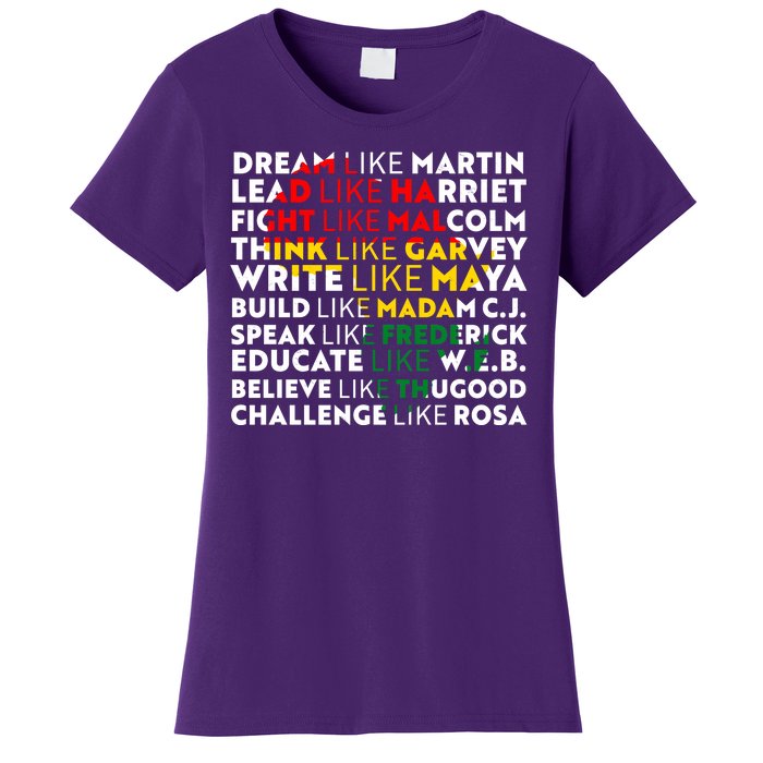 African American Black History Historical Figures Women's T-Shirt