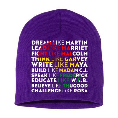 African American Black History Historical Figures Short Acrylic Beanie