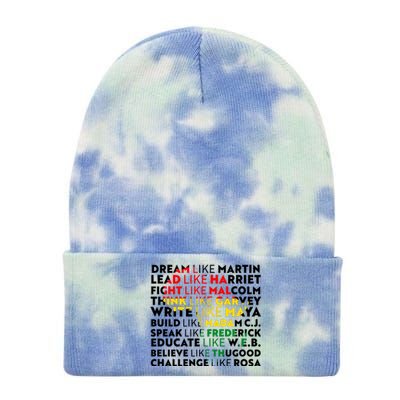 African American Black History Historical Figures Tie Dye 12in Knit Beanie