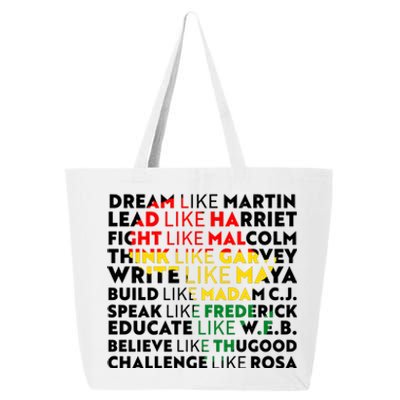 African American Black History Historical Figures 25L Jumbo Tote