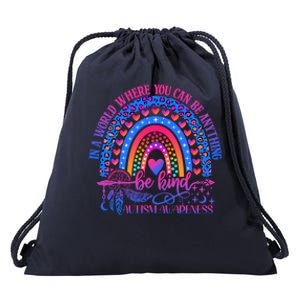 Autism Awareness Be Kind Leopard Rainbow Choose Kindness Gift Drawstring Bag