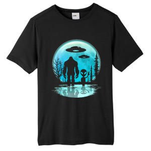 Alien And Bigfoot Moon  Tall Fusion ChromaSoft Performance T-Shirt