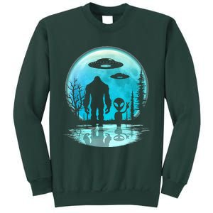 Alien And Bigfoot Moon  Sweatshirt