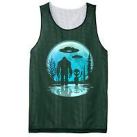 Alien And Bigfoot Moon  Mesh Reversible Basketball Jersey Tank