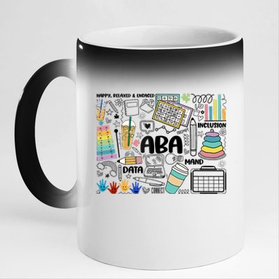 Aba Applied Behavior Analysis Bcba Behavior Analyst Autism 11oz Black Color Changing Mug