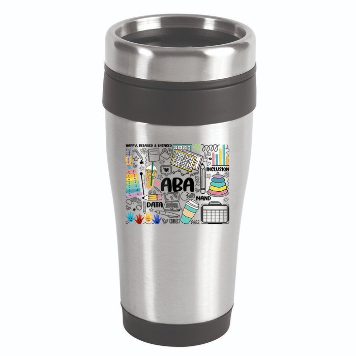 Aba Applied Behavior Analysis Bcba Behavior Analyst Autism 16oz Travel Tumbler