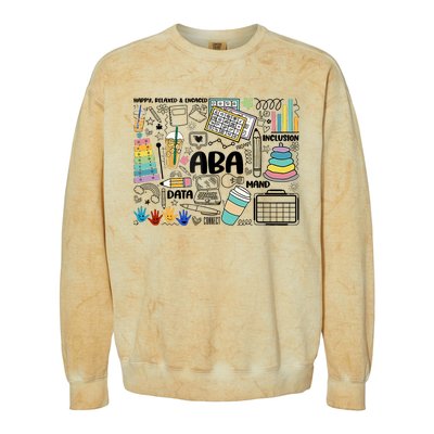 Aba Applied Behavior Analysis Bcba Behavior Analyst Autism Colorblast Crewneck Sweatshirt