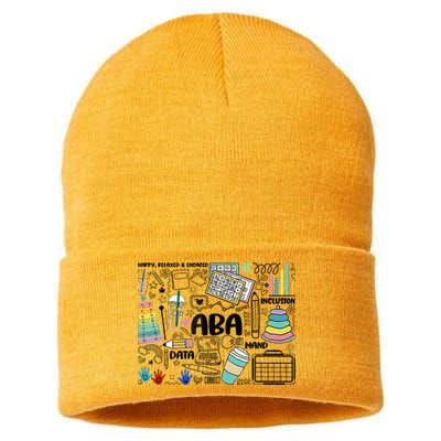 Aba Applied Behavior Analysis Bcba Behavior Analyst Autism Sustainable Knit Beanie