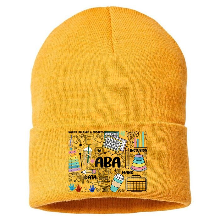 Aba Applied Behavior Analysis Bcba Behavior Analyst Autism Sustainable Knit Beanie