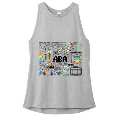 Aba Applied Behavior Analysis Bcba Behavior Analyst Autism Ladies PosiCharge Tri-Blend Wicking Tank