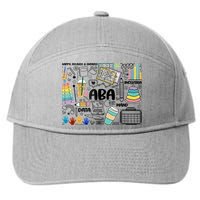 Aba Applied Behavior Analysis Bcba Behavior Analyst Autism 7-Panel Snapback Hat