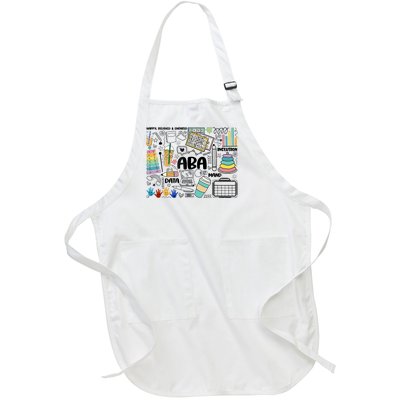 Aba Applied Behavior Analysis Bcba Behavior Analyst Autism Full-Length Apron With Pockets