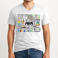 Aba Applied Behavior Analysis Bcba Behavior Analyst Autism V-Neck T-Shirt