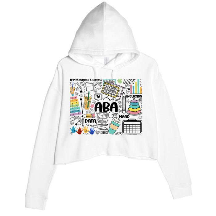 Aba Applied Behavior Analysis Bcba Behavior Analyst Autism Crop Fleece Hoodie