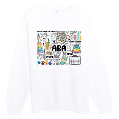 Aba Applied Behavior Analysis Bcba Behavior Analyst Autism Premium Crewneck Sweatshirt