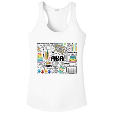 Aba Applied Behavior Analysis Bcba Behavior Analyst Autism Ladies PosiCharge Competitor Racerback Tank