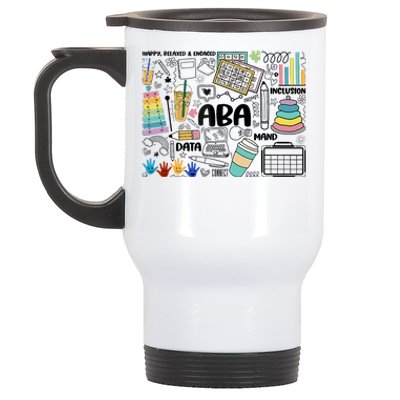 Aba Applied Behavior Analysis Bcba Behavior Analyst Autism Stainless Steel Travel Mug