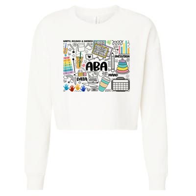 Aba Applied Behavior Analysis Bcba Behavior Analyst Autism Cropped Pullover Crew