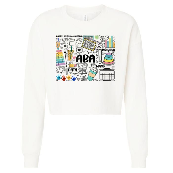 Aba Applied Behavior Analysis Bcba Behavior Analyst Autism Cropped Pullover Crew