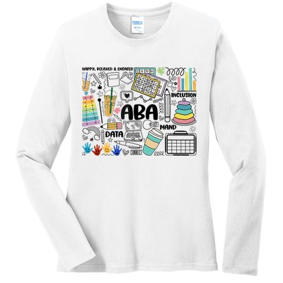 Aba Applied Behavior Analysis Bcba Behavior Analyst Autism Ladies Long Sleeve Shirt