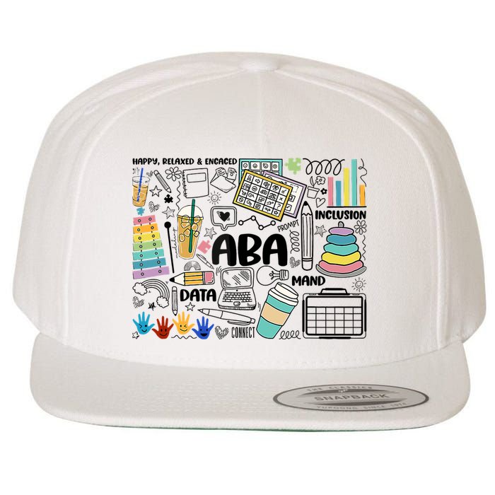 Aba Applied Behavior Analysis Bcba Behavior Analyst Autism Wool Snapback Cap