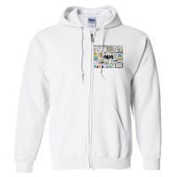 Aba Applied Behavior Analysis Bcba Behavior Analyst Autism Full Zip Hoodie