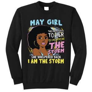 African American birthday queen Afro American birthday May Sweatshirt