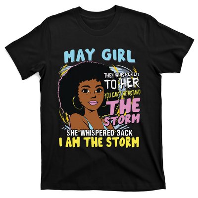 African American birthday queen Afro American birthday May T-Shirt