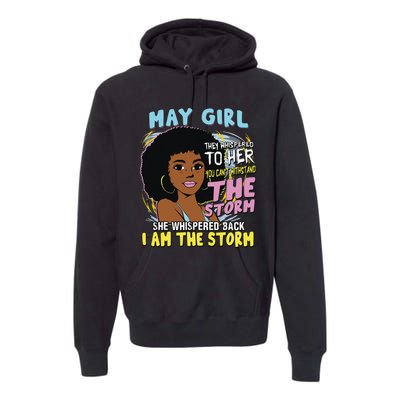 African American birthday queen Afro American birthday May Premium Hoodie