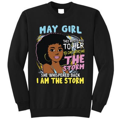 African American birthday queen Afro American birthday May Tall Sweatshirt