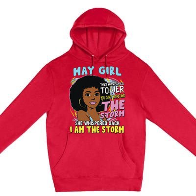 African American birthday queen Afro American birthday May Premium Pullover Hoodie