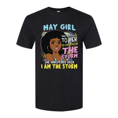 African American birthday queen Afro American birthday May Softstyle® CVC T-Shirt