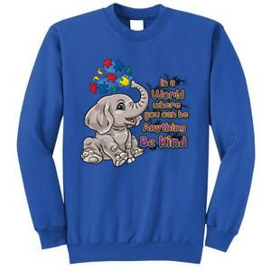 Autism Awareness Be Kind Elephant Puzzle Teacher Mom Funny Gift Sweatshirt