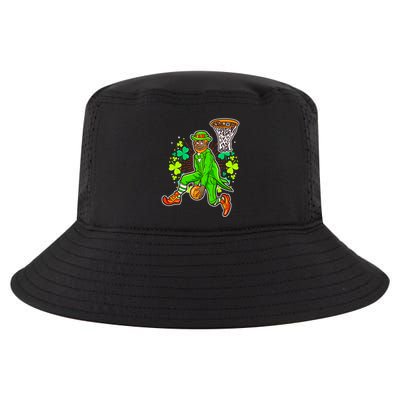 African American Black Leprechaun Basketball St Patricks Day Gift Cool Comfort Performance Bucket Hat