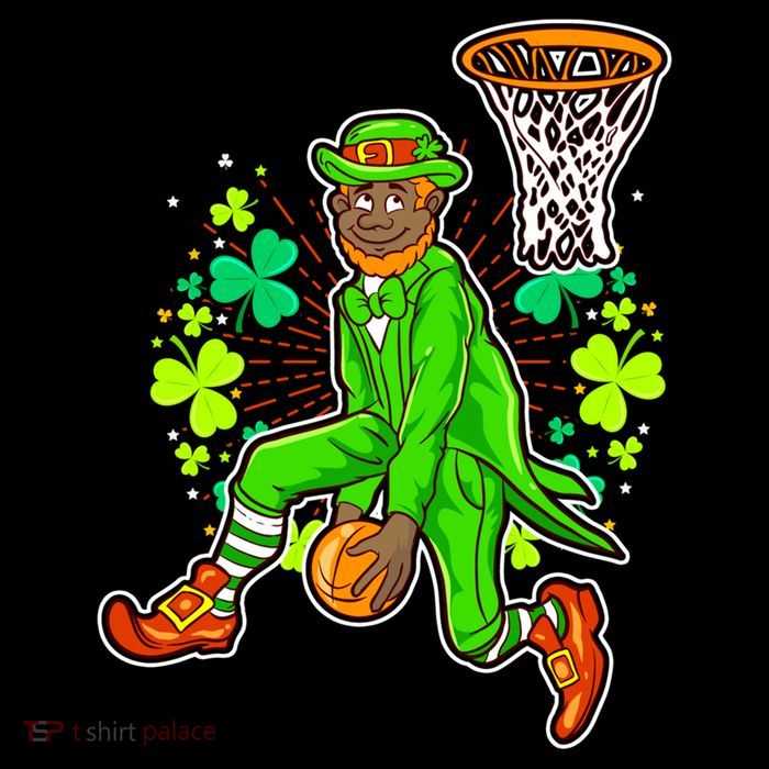 African American Black Leprechaun Basketball St Patricks Day Gift Flatbill Hat