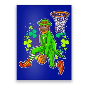 African American Black Leprechaun Basketball St Patricks Day Gift Poster