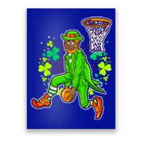 African American Black Leprechaun Basketball St Patricks Day Gift Poster