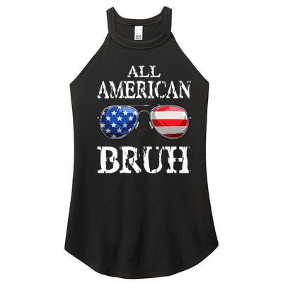 All American Bruh 4th Of July Boy Patriotic Teens Women’s Perfect Tri Rocker Tank