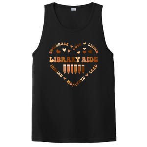 Afro African Black History Month Library Aide School Heart Gift PosiCharge Competitor Tank