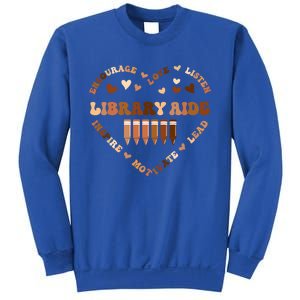 Afro African Black History Month Library Aide School Heart Gift Sweatshirt