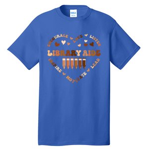 Afro African Black History Month Library Aide School Heart Gift Tall T-Shirt