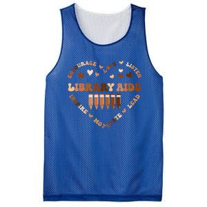 Afro African Black History Month Library Aide School Heart Gift Mesh Reversible Basketball Jersey Tank