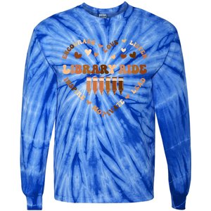 Afro African Black History Month Library Aide School Heart Gift Tie-Dye Long Sleeve Shirt